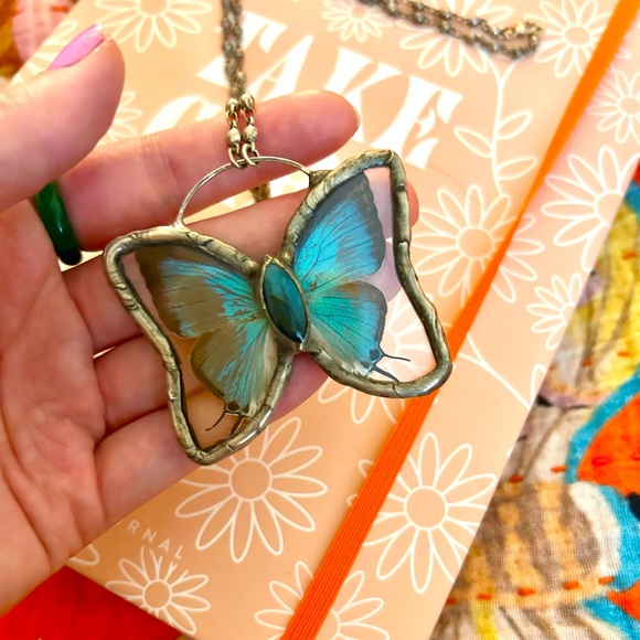 Jewelry - Real butterfly necklace 🦋🦋🦋✨ only one like this made!! NWOT ✨☀️